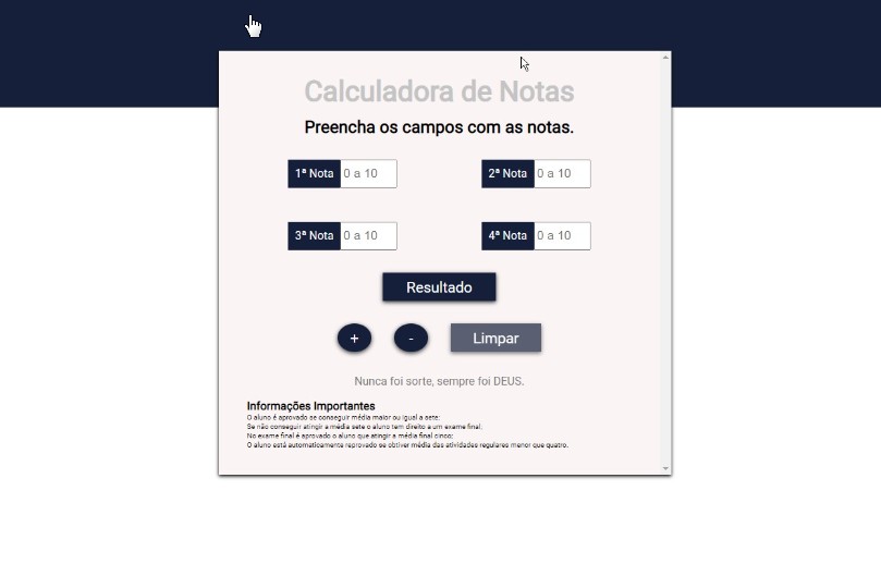 Controle de Notas
